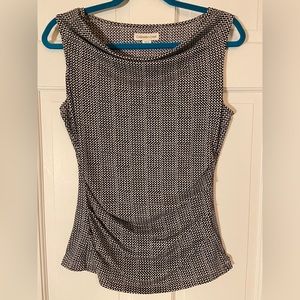 Coldwater Creek black and white fitted tank, size S